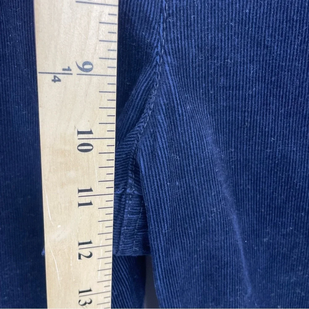 Talbots Flawless Five Pocket Slim Ankle navy blue‎ Corduroy Pants Sz 16
